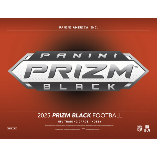 2025 Panini Prizm Black Football Hobby 12 Box Case